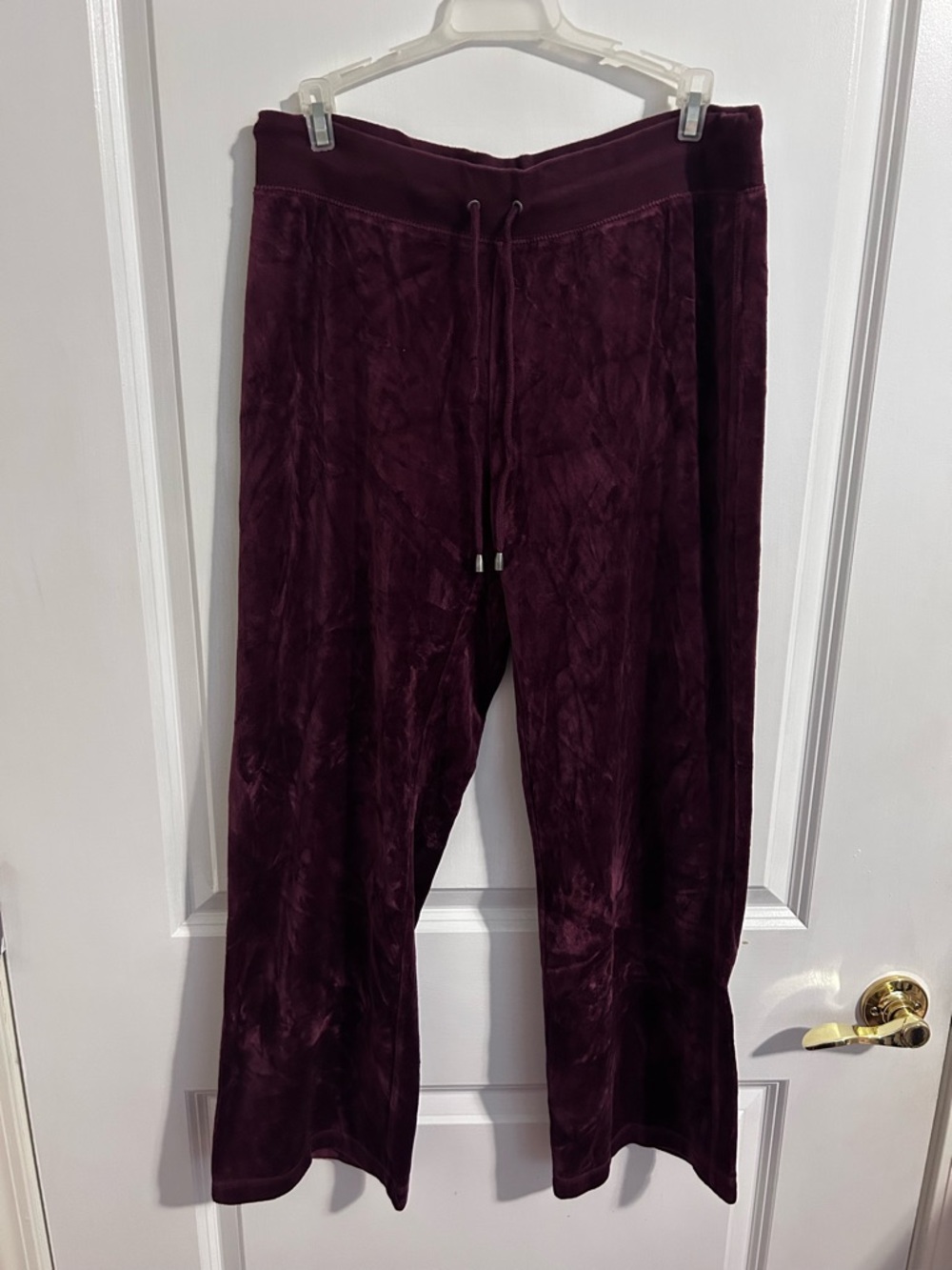 Plush Velvet Lounge Pants - Deep Plum